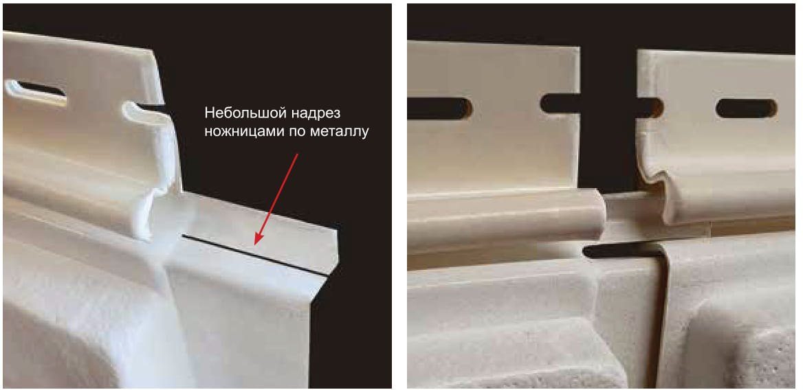 Усиление жёсткости вертикального соединения панелей (необходимо выполнять при отдалении стойки обрешётки на расстоянии более 100 мм)